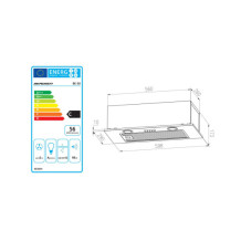 Okap kuchenny podszafkowy 60 cm Inox BE-50