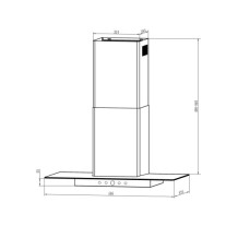 Okap kuchenny 60 cm Czarny Berdsen BT-217