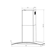 Okap kuchenny 60 cm Czarny Berdsen BT-216