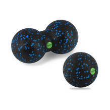 Piłka + podwójna piłka do masażu - zestaw -  NS-997 czarno-niebieska