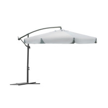 Parasol ogrodowy składany 6 segmentów szary  350cm