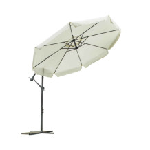 Parasol ogrodowy składany 8 segmentów beżowy  350cm