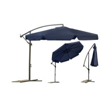 Parasol ogrodowy składany 8 segmentów granatowy  350cm