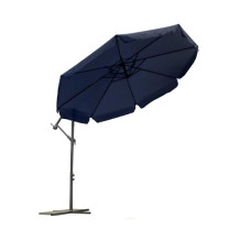 Parasol ogrodowy składany 8 segmentów granatowy  350cm