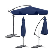 Parasol ogrodowy składany 6 segmentów granatowy  350cm