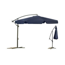 Parasol ogrodowy składany 6 segmentów granatowy  350cm