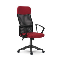 Fotel biurowy z mikrosiatki Sofotel Sydney czerwono-czarny