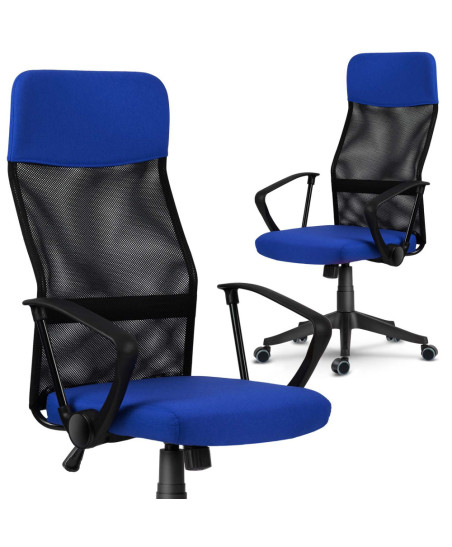 Fotel biurowy z mikrosiatki Sofotel Sydney niebiesko-czarny