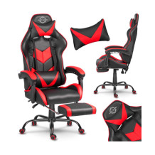 Fotel biurowy dla gracza Sofotel Cerber czarno-czerwony