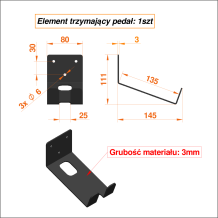 Uchwyty na rowery, wieszak za pedał ścienny bardzo wytrzymały.