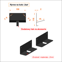 Uchwyty na rowery, wieszak za pedał ścienny bardzo wytrzymały i trwały