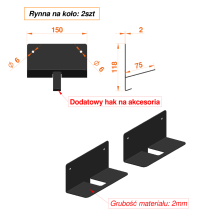 Uchwyty na rowery, wieszak za pedał ścienny bardzo wytrzymały i trwały