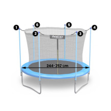 Siatka wewnętrzna do trampoliny 252cm 8ft Neo-Sport