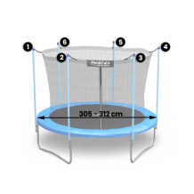 Siatka wewnętrzna do trampoliny 312cm 10ft Neo-Sport