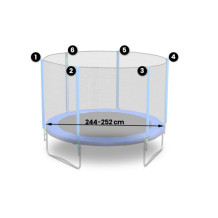 Siatka zewnętrzna do trampolin 183cm 6ft Neo-Sport