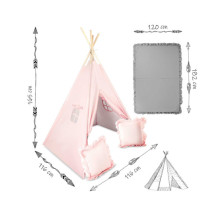 Namiot tipi dla dzieci NK-406 Nukido - jasno różowy