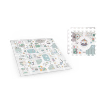 Mata piankowa puzzle 105x105cm + piankowe figurki Nukido Town