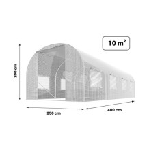 Tunel ogrodowy 2,5x4m (10m2) biały Plonos