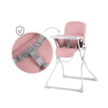 Krzesełko do karmienia Nuco biały + różowy