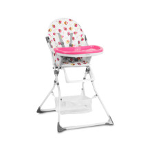 Krzesełko do karmienia Eldo biało-różowy
