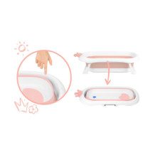 Wanienka dla niemowląt z poduszką RK-280 biało-różowa