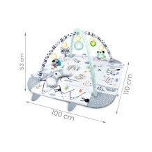 Mata interaktywna edukacyjna 110 x 100 cm Królik Ricokids