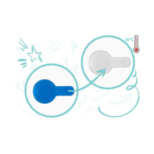 Wanienka dla niemowląt z termometrem RK-282 biało-niebieska