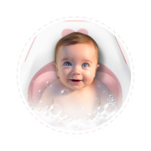 Wkładka do wanienki dla niemowląt Ricokids biało-różowa