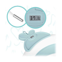 Wanienka dla niemowląt z termometrem i wkładką  RK-282 biało-niebieska