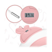 Wanienka dla niemowląt z termometrem i wkładką  RK-282 biało-różowa