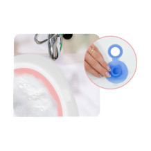 Wanienka dla niemowląt z termometrem i wkładką  RK-282 biało-różowa
