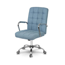 Fotel biurowy materiałowy Benton niebieski