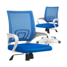 Fotel biurowy z mikrosiatki Sofotel Latok niebieski