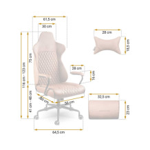 Krzesło do biurka brązowe| Fotel ergonomiczny wytrzymała tapicerka