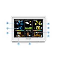Stacja pogodowa z wyświetlaczem BD-907 biała