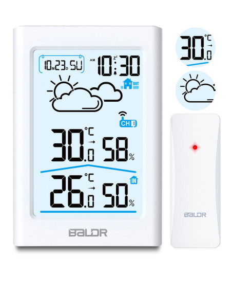 Stacja pogodowa z wyświetlaczem BD-911 biała