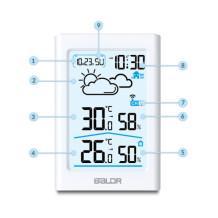 Stacja pogodowa z wyświetlaczem BD-911 biała