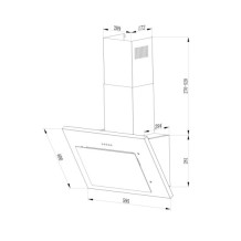 Okap kuchenny kominowy 60 cm Berdsen BT-215 czarny