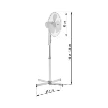 Wentylator wiatrak podłogowy Berdsen 355000 biało-szary